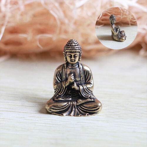 Pure Brass Sakyamuni Buddha Small Statue Buddha New Chinese Buddha Hand Carved - Picture 6 of 8