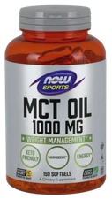 NOW Foods MCT Oil 1000mg 150 Softgels 10/2027EXP Keto Friendly Thermogenic Energ