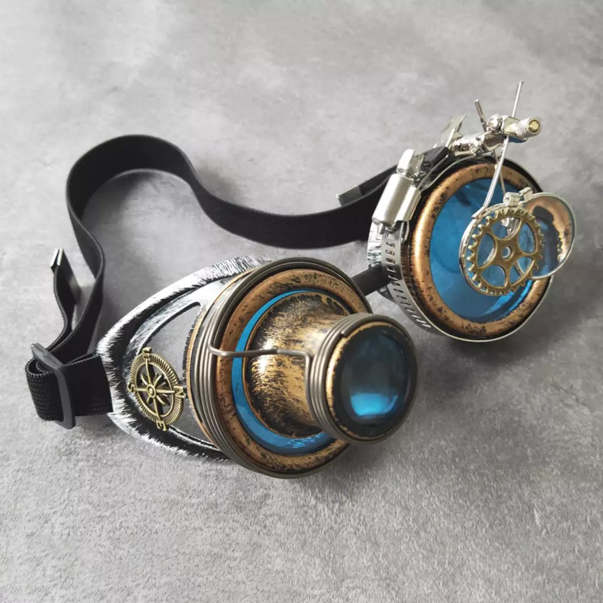 Funky Steampunk Goggles Colored punk Ocular Loupe Rustic Gothic Men Punk  Glasses