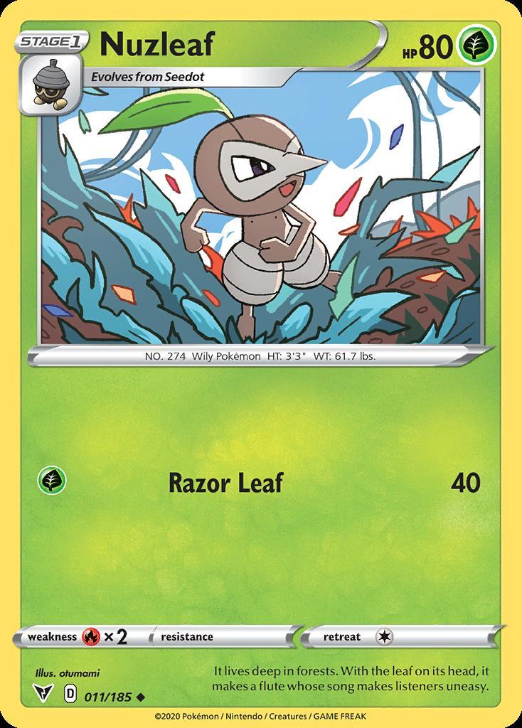 Pokemon Nuzleaf (11/203) Vivid Voltage NM REVERSE HOLO