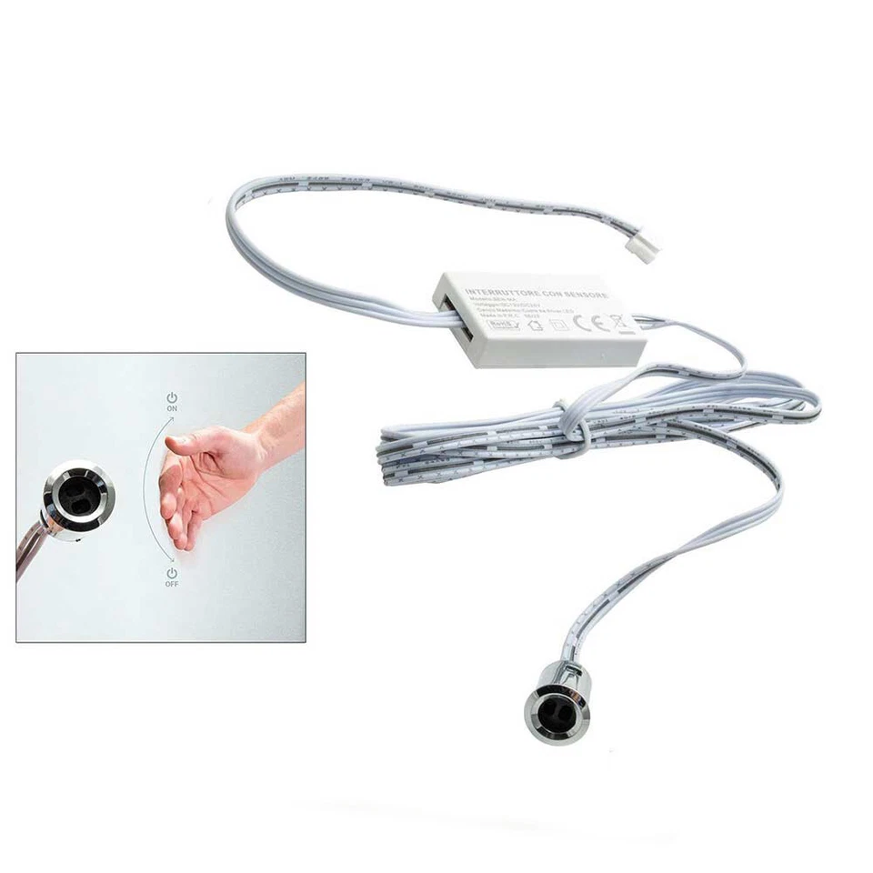 Sensore interruttore di movimento per luci sensori mobili armadi 12/24v - Immagine 2 di 4