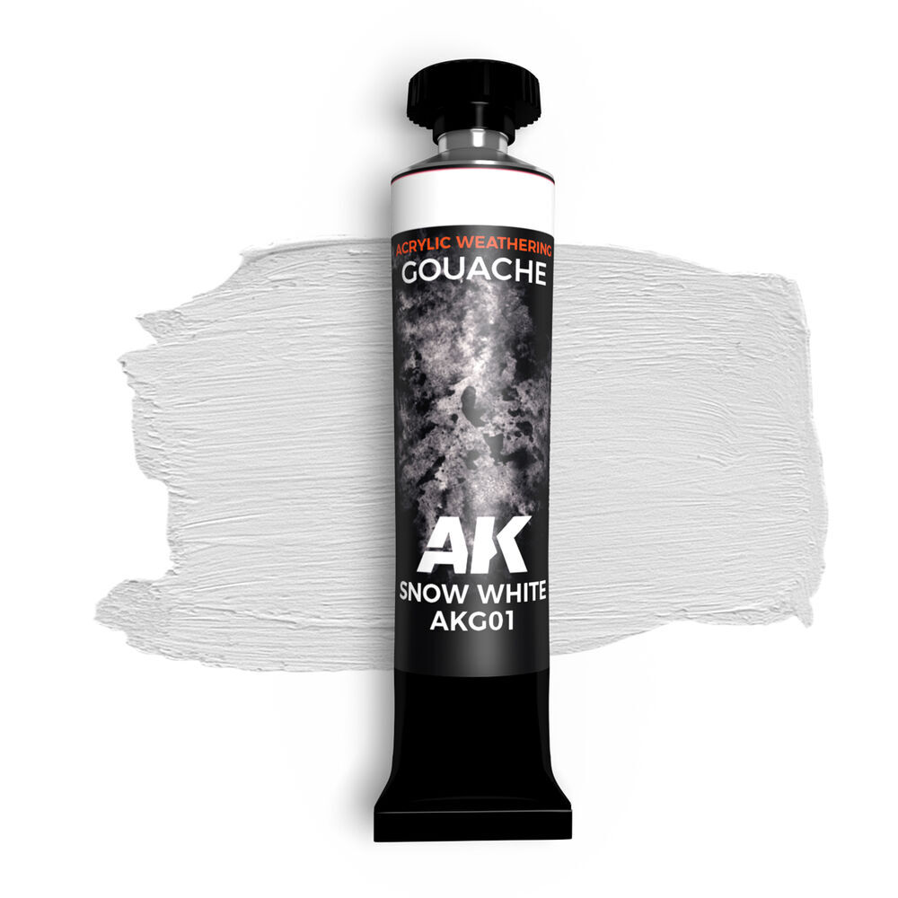 AK Interactive AKG01 - Snow White - AK Gouache 20 Ml - New