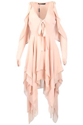 ELIE SAAB MIDIKLEID SEIDE MIT GÜRTEL FR 38 UK 10