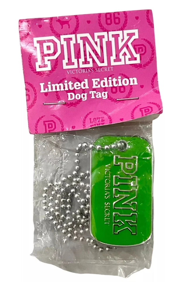 Collar ROSA VINTAGE ETIQUETA PERRO Edición Limitada VERDE Victoria's Secret ¡ÚLTIMO!! Foto 2 de 4