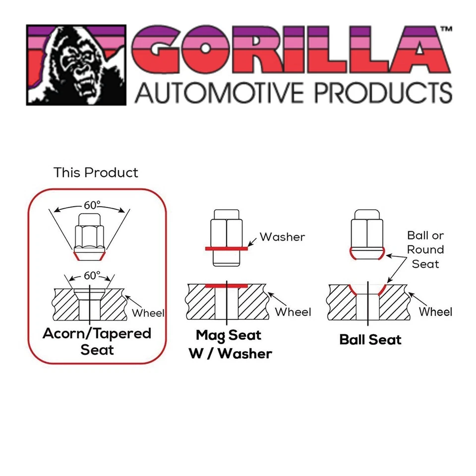 20 tuercas Gorilla Spline Tuner Lock Bellota negras con llave llantas 12x1,5 C Foto 3 de 3