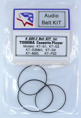 STAR COMPONENTS Belt KIT for TOSHIBA KT-S1 KT-S3 KT-S3MkII KT-S4 KT-M20 KT-P22 Cassette Player