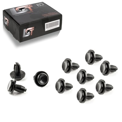 10x Expanding Rivets / Bumper Clips For Opel - Black Plastic Fasteners (LST CL-00484)