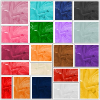 ORGANZA Crystal Meterware 20 Farben Stoff 150 cm breit
