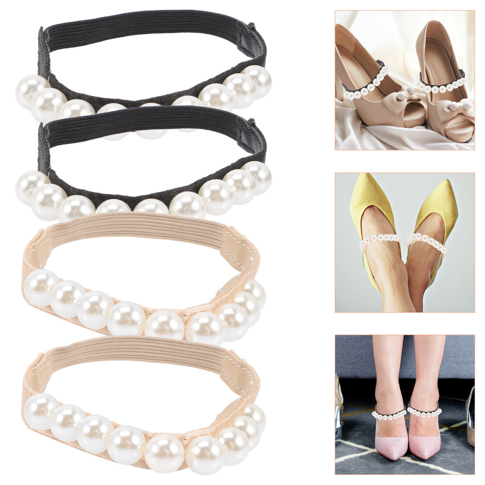 APL 2 Paia Lacci Antigoccia Donna Estraibili Tacco Alto Cinturini Perla