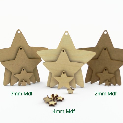 Wooden & MDF hearts stars and luggage tags. Craft shapes blanks and cut outs - Picture 14 of 37