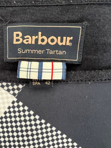 Barbour Boat Neck Women's Size 8 Long Sleeve Glenrothes Summer Tartan Tunic Top - Picture 6 of 7