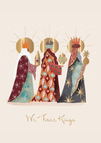 We Three Kings Religious Foiled British Heart Foundation Charity Pack of 5 Cards - Picture 1 of 1