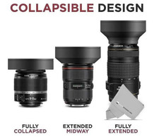 Vivitar Soft Rubber Collapsible Camera Lens Hood 52mm 55mm 58mm