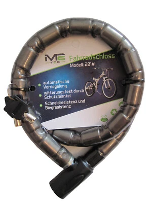 M2 TEC Fahrradschloss Motorradschloss Gliederschloss Panzer Schloss 100cm Ø2,2cm