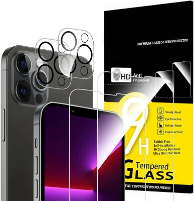 4 in 1 Protector de Pantalla Privacidad Vidrio Templado para iPhone 13 Pro