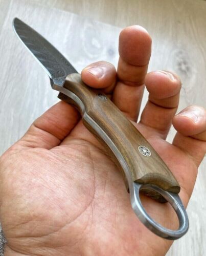 Jagdmesser Taschenmesser Rosenholz 150 lagen Damaststahl Klinge Handgefertigt - Bild 5 von 8