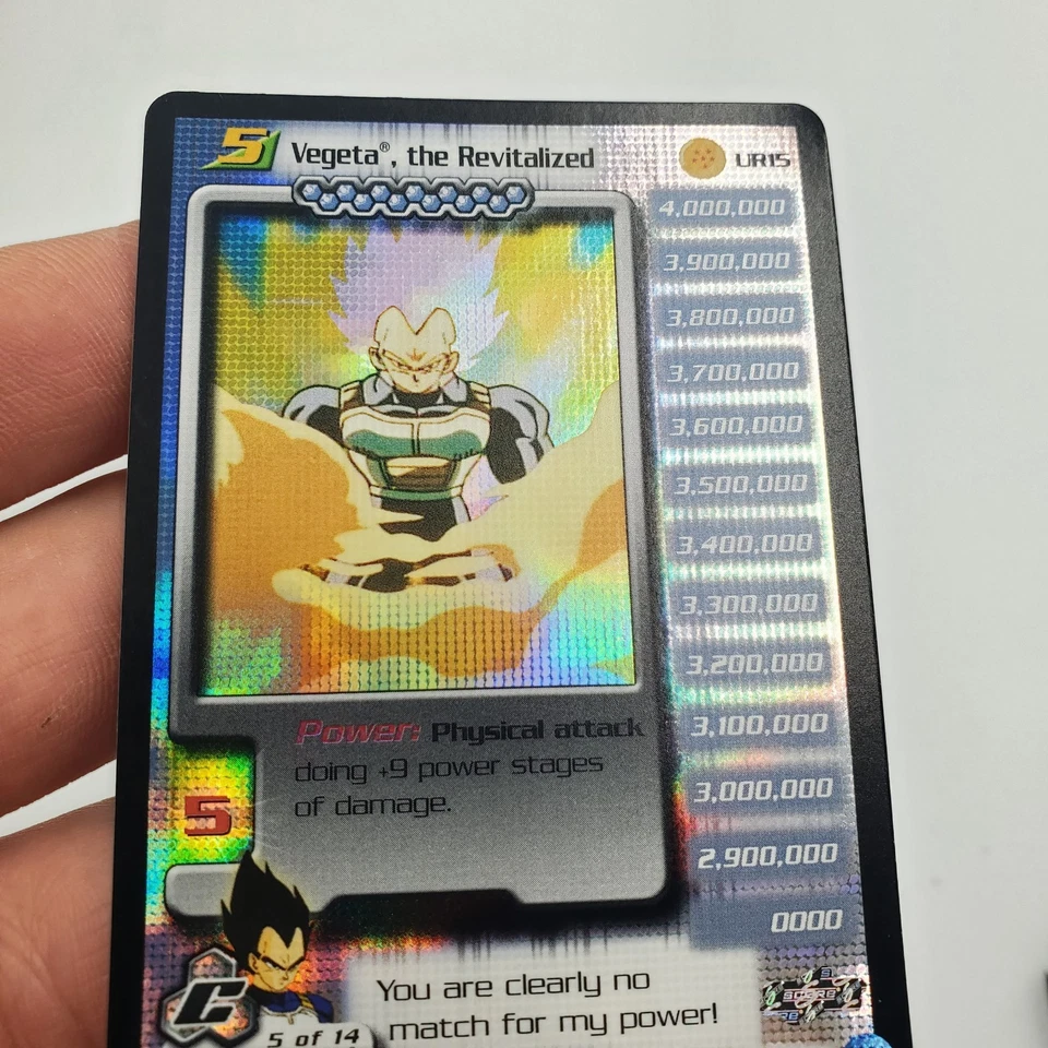 Vegeta, The Revitalized GKI UR15 Ultra Rare DBZ Dragon Ball Z CCG Score - Image 3 of 4