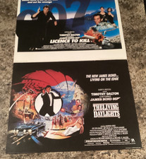 JAMES BOND POSTERS TIMOTHY DALTON THE LIVING DAYLIGHTS LICENCE TO KILL