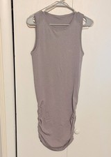 Lululemon In The Flow Tank Dress Size 4 Heather Medium Gray Sleeveless Ruched