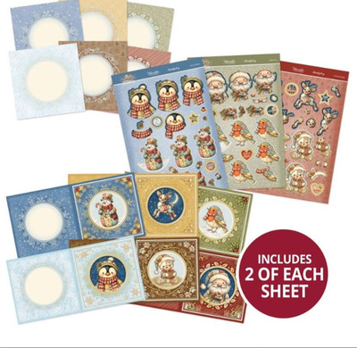 HUNKYDORY ENTZÜCKENDE PATCHWORK FREUNDE DECOUPAGE KITS FÜR KARTEN & BASTELN