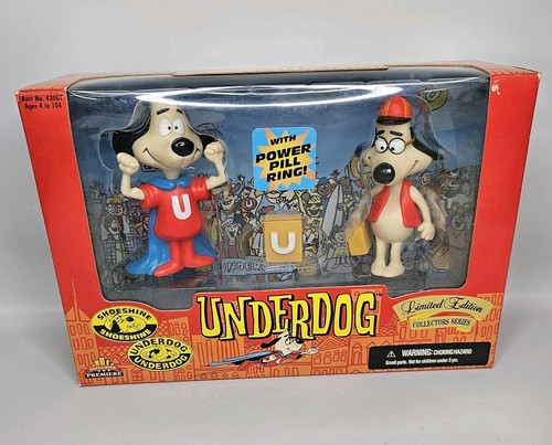 Underdog & Shoeshine Exclusive Premiere Ltd. Ed. Collectors Series w/ Ring 1998