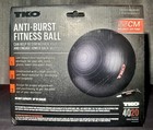 TKO 55cm Anti-Burst Fitness Ball Black w/ Air Pump, 250 lb Max BRAND NEW — photo 2