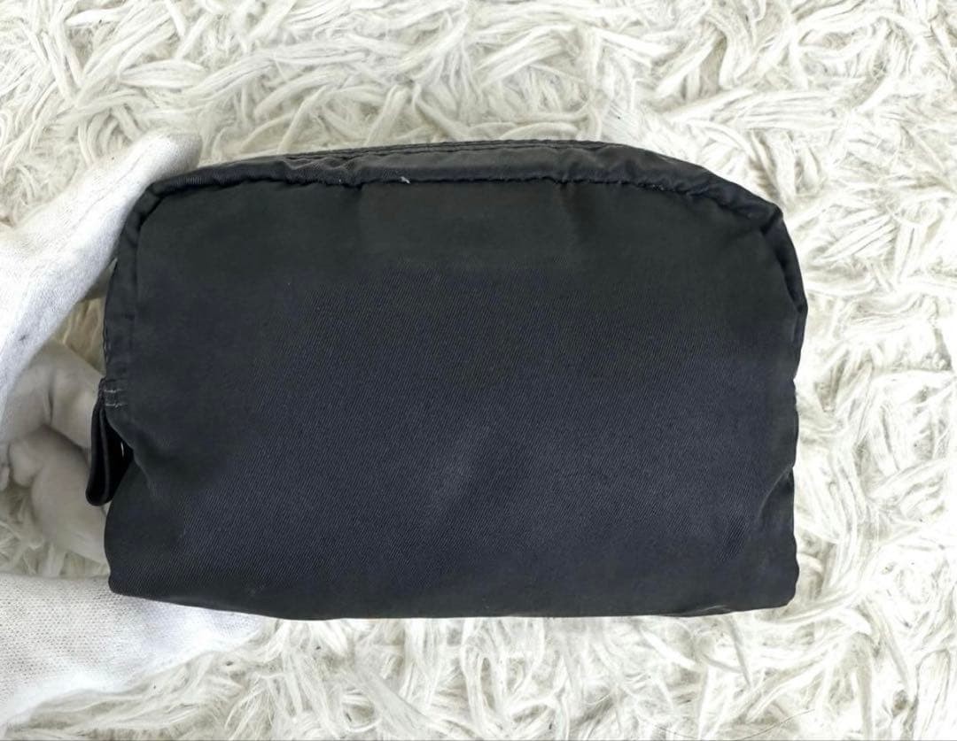 PRADA Mini Pouch Triangular Plate Nylon Black - image 4