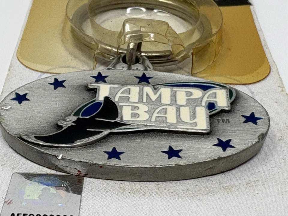 Tampa Bay Devil Rays Key Chain Baseball 2004 Vintage New In Package Metal - Image 4 of 4