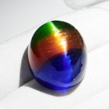 82.10 Ct Certified Natural Chrysoberyl Cat's Eye Bi-Color Oval Cabochon Gemstone