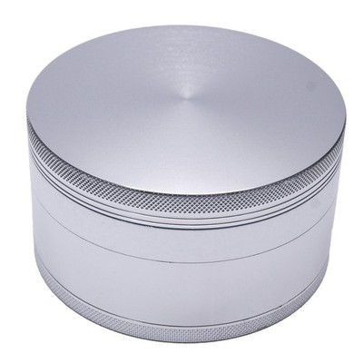 4'' Aluminum Huge 4 Piece Grinder Tobacco Herb Spice Crusher w/ Gift Box Black