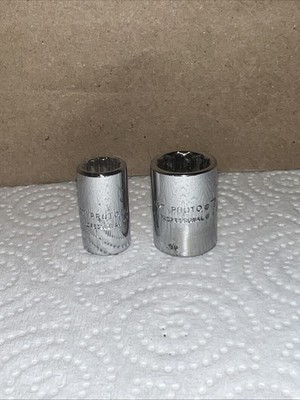 LOT of 2  Vintage PROTO Professional l/4'' Drive 5/16''  4710,  7/16''  4714, 12 pt