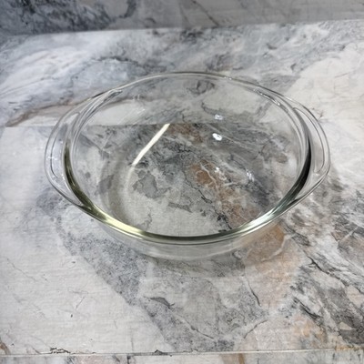 Pyrex Vintage Clear Glass #023 1-1/2 QT Round Casserole Baking Dish -No Lid