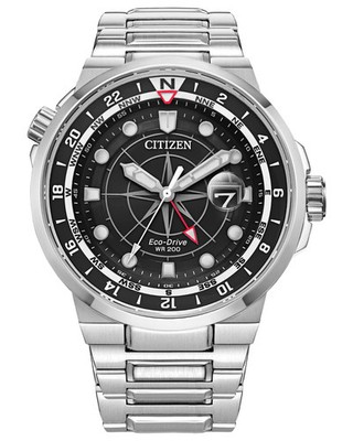 NEW CITIZEN ECO DRIVE MEN'S ENDEAVOR LUXURY SPORT BLACK DIAL WATCH BJ7140-53E