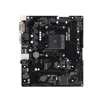 ASRock A320M-HDV Rev.3.01 AMD A320 Mainboard Micro-ATX Sockel AM4  #309204
