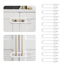 10 Pack Baby Sliding Cabinet Locks - Adjustable U Shaped Child Safety Locks,C...