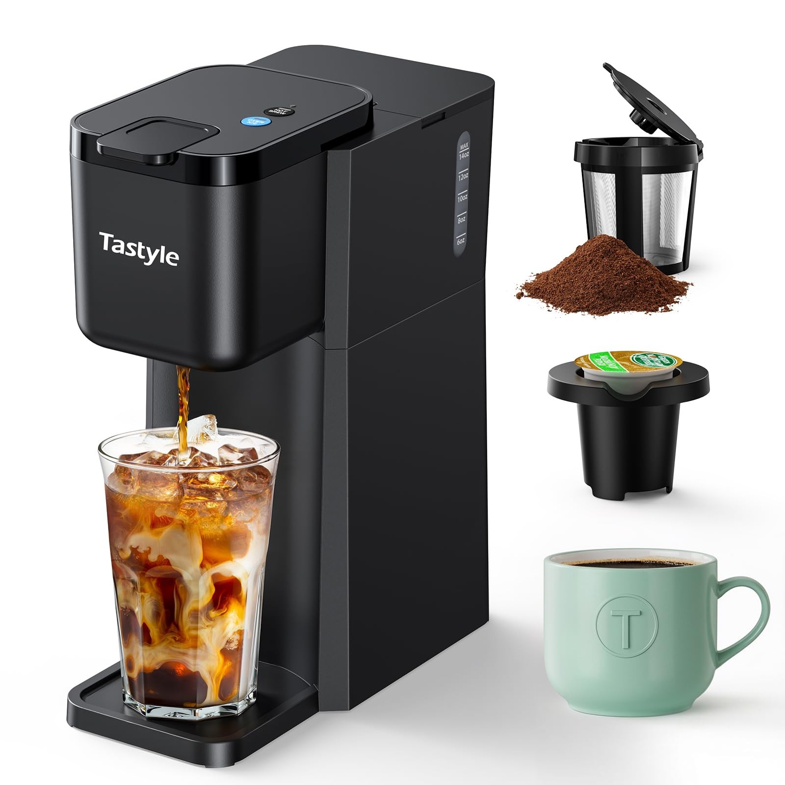 Single Serve, For K Cup And Ground, 6 To 14 Oz...