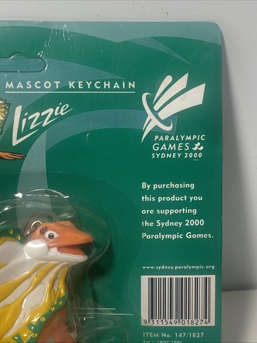 Sydney 2000 Paralympic Games Lizzie Mascot Keychain Carded - Picture 3 of 10