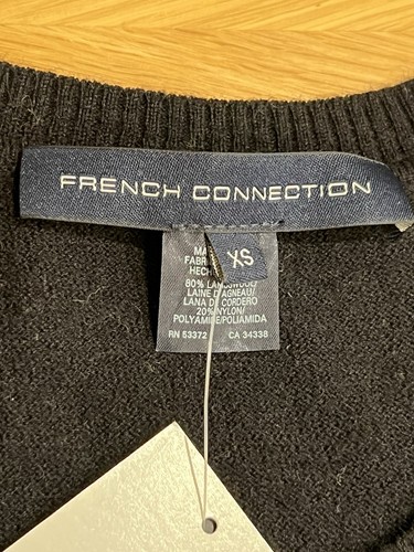 NWT French Connection Women’s XS Argyle Annie Sleeveless Tank Top Sweater Wool - Picture 3 of 8