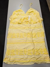 Future Collective Jenny K Lopez Women's Sundress Midi Dress - Yellow - Size 26