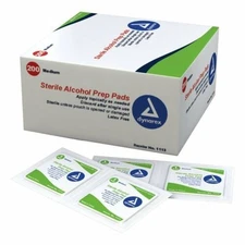 Dynarex Sterile Alcohol Prep Pads Topical Use Medium Sterile Latex Free 200 ct