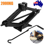 NEW 2 Ton Scissor Jack Car Van Wind Up Tyre Lift Chrome Crank Handle Emergency