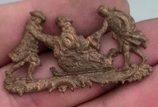 1900's Xrare Antique Religious Christianity item copper 3 characters 46 mm