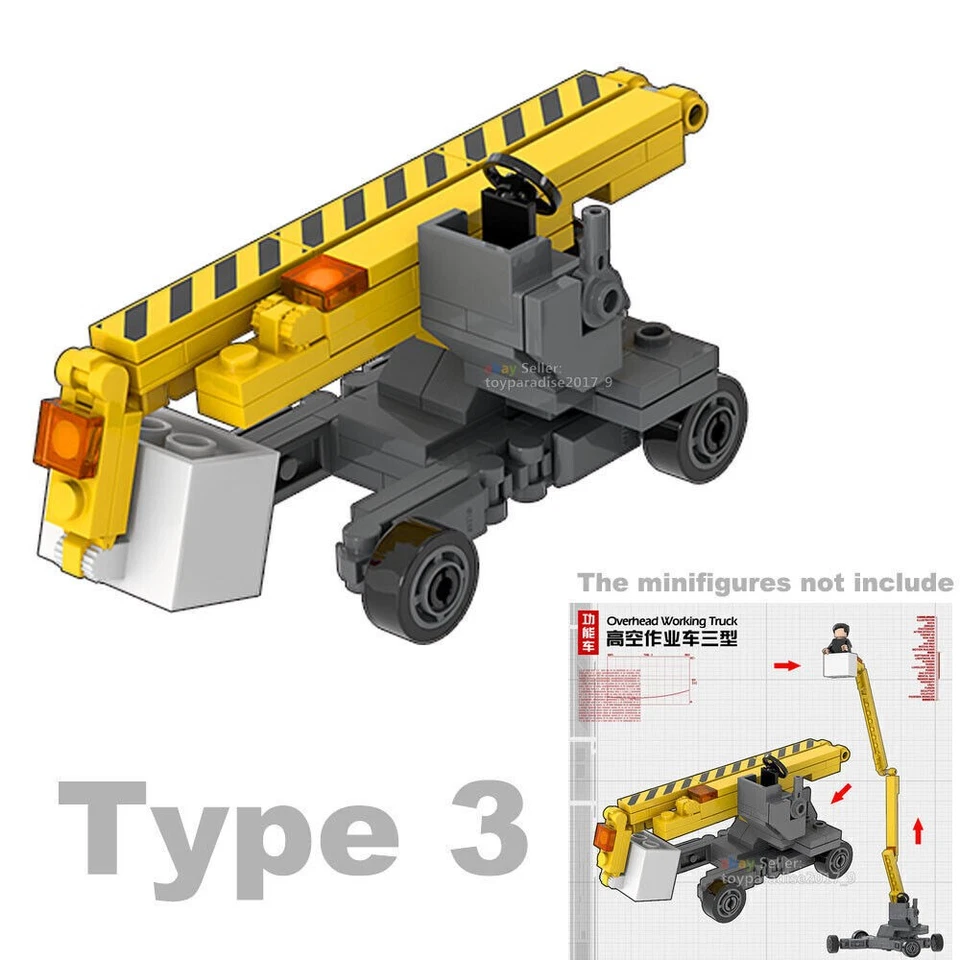 MOC City Road Street Working Vehicle Truck Tractor Pallet Building Blocks Bricks - Image 2 of 4