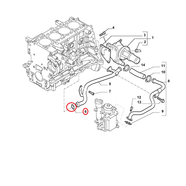 Dichtung ThermostatgehäUse Fiat Alfa Lancia Original 7792369-image