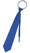 Vesuvio Napoli PreTied Men's Necktie Solid Color Mens 3 IN Royal Blue