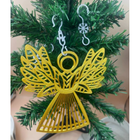 4 Pcs Merry Christmas Angel Ornaments – Plastic Xmas Tree Holiday Decorations