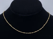 Giani Bernini 18K Gold over Sterling Beaded Singapore Chain, 16", NWT, $105 MSRP