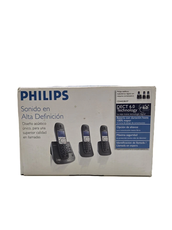 Комплект однолинейных беспроводных телефонов Philips CD4453B/37 черные - Изображение 2 из 4