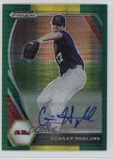 2021 Panini Prizm Draft Picks Green & Yellow Hyper Gunnar Hoglund Auto 1t2c