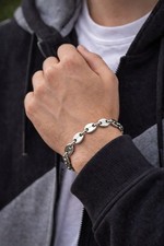 Bracelet Chaîne Acier Inoxydable - Grain de café - 11 mm / 22 cm